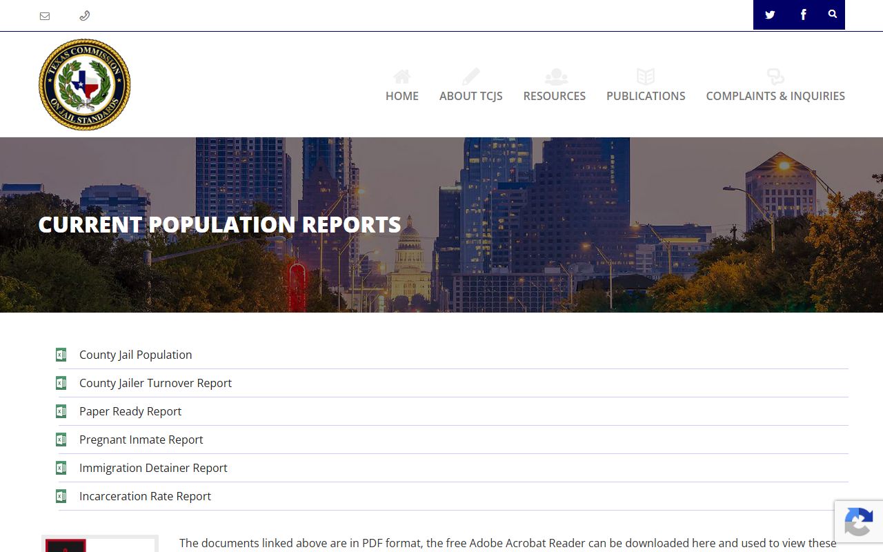 Tarrant County inmate population Texas jail population reports from TCJS